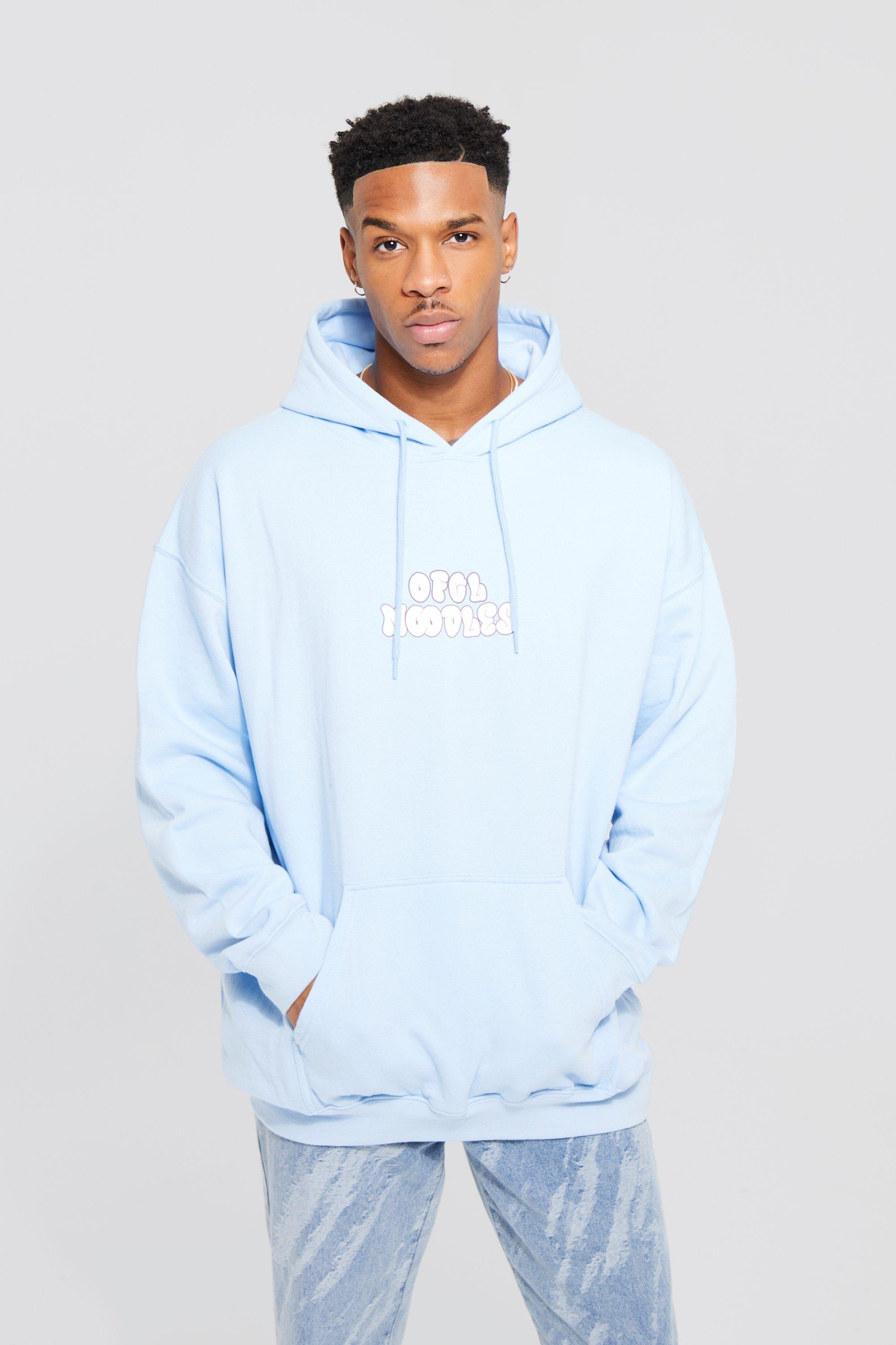 Graphic blue hoodie new arrivals